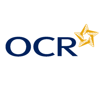 A logo for the OCR exam board.