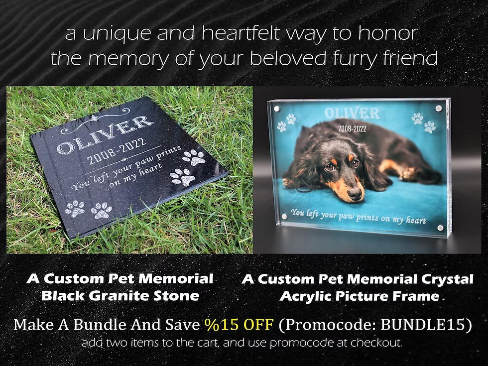 Thumbnail: Pet Memorial Crystal Acrylic Magnetic Desktop Picture Frame with your Photo