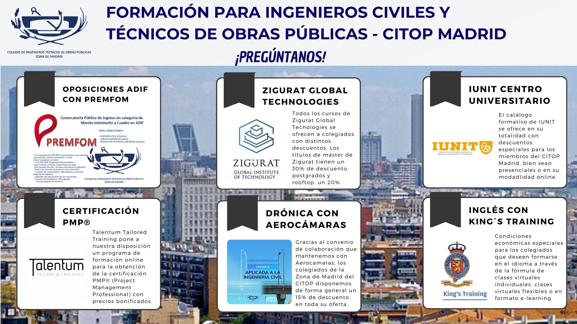 Formación para Ingenieros Civiles y Técnicos de Obras Públicas