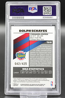 2008 Topps Signatures Dolph Schayes (TSA-DS) 042/425