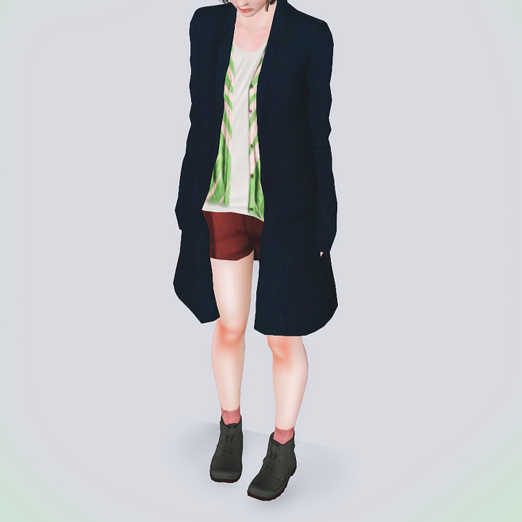 섬네일: Modern Tailored Coat for female