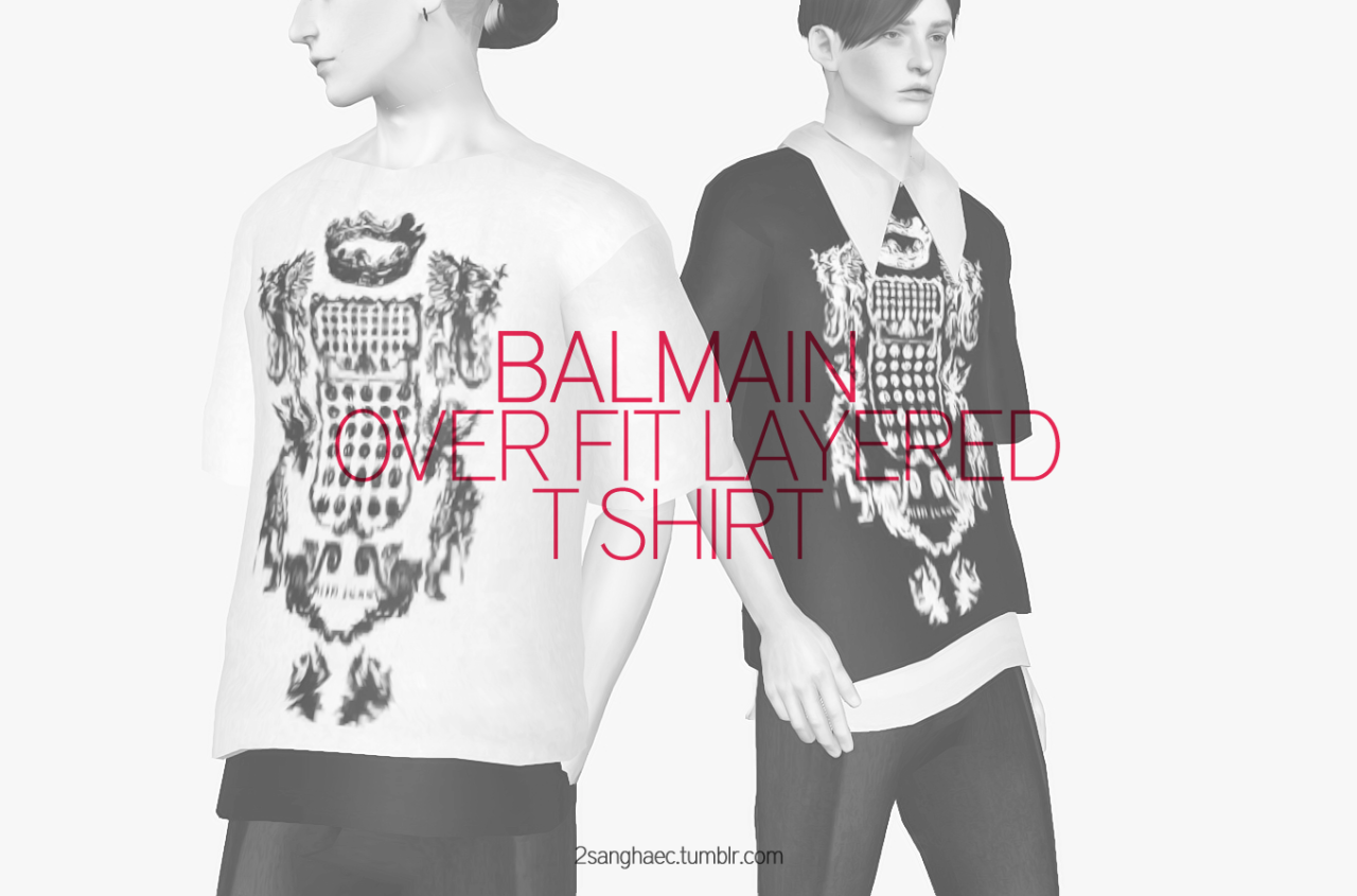 Balmain Over Fit Layered T-Shirts