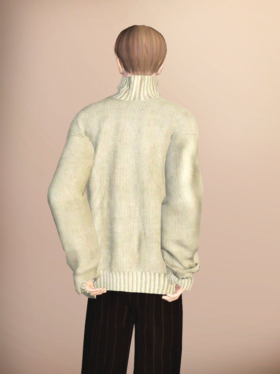 섬네일: Loose Fit Turtleneck Sweater + pose