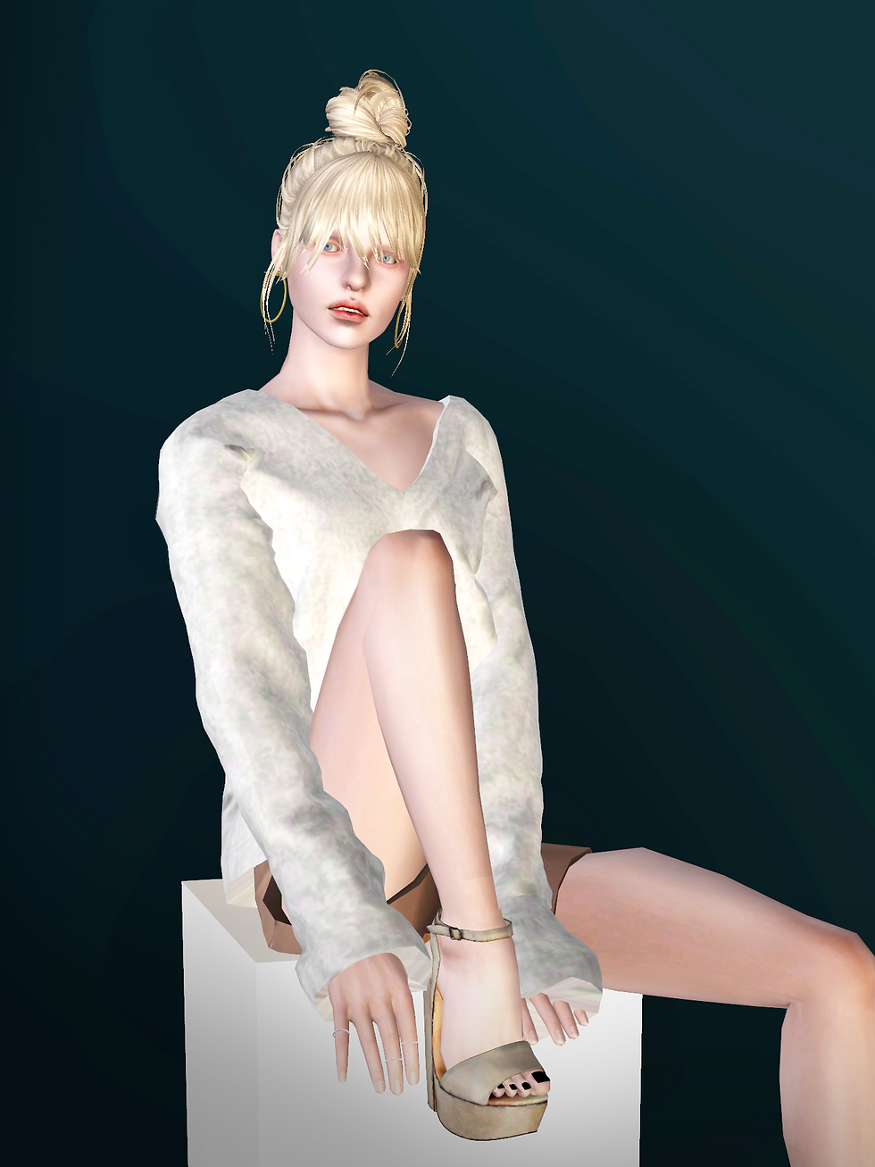 Thumbnail: deep V neckline shirt