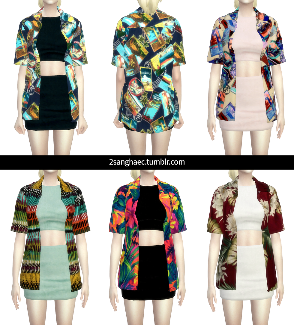 섬네일: cropped set with oversized shirt