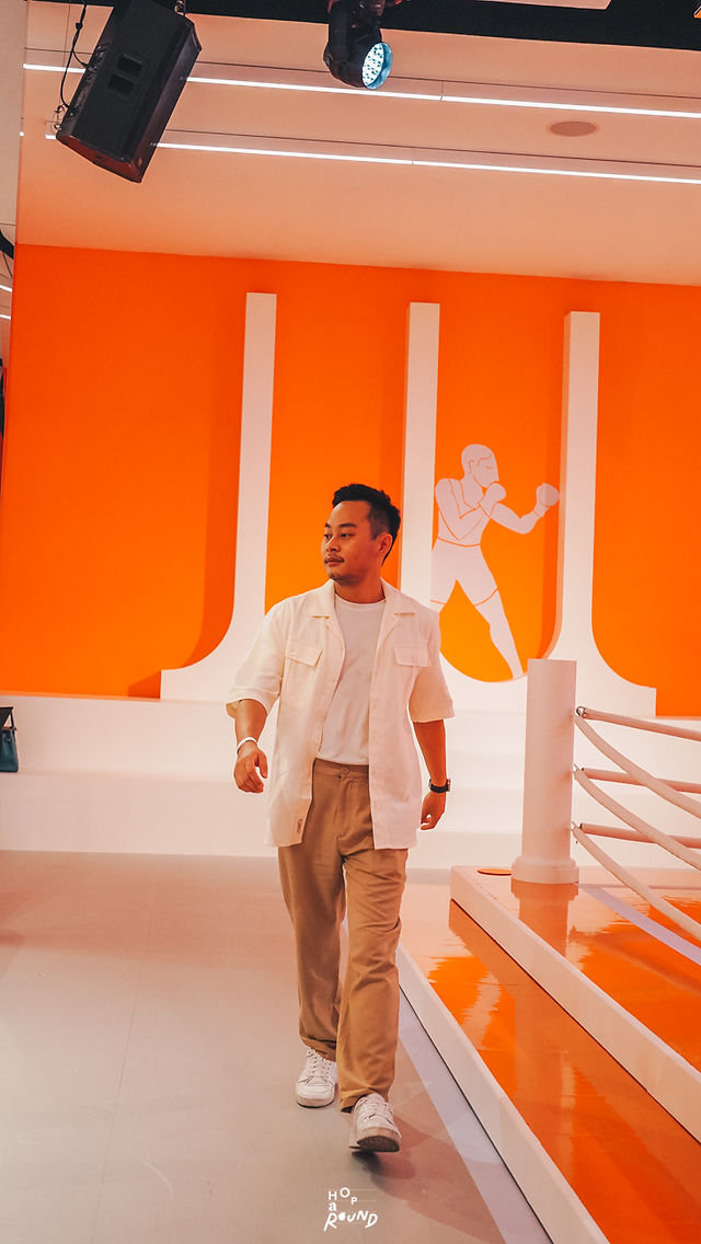 Hermès Fit สนุกสนานในจักรวาลสีส้ม Interactive Sports Universe Hermes centralwOrld Sport Exhibition Activities แอร์เมส รีวิว งาน Hermes fit ออกกำลังกาย กับ Hermes กรุงเทพ Let's Hop Around ฮ็อปอะราวด์ Hoparound.co Furst Cake