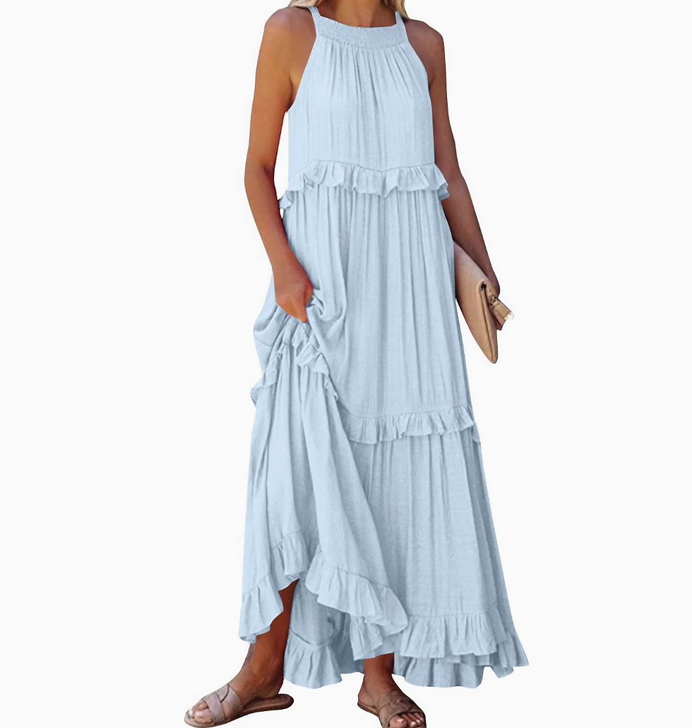 Thumbnail: Lotus leaf edge dresses for women