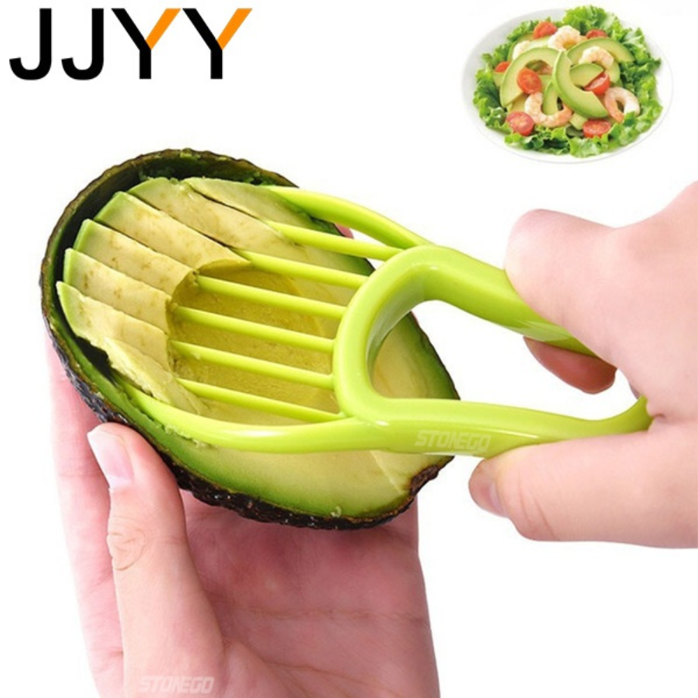 JJYY 3 In 1 Avocado Slicer Shea Corer Butter Fruit Peeler Cutter Pulp Separator 