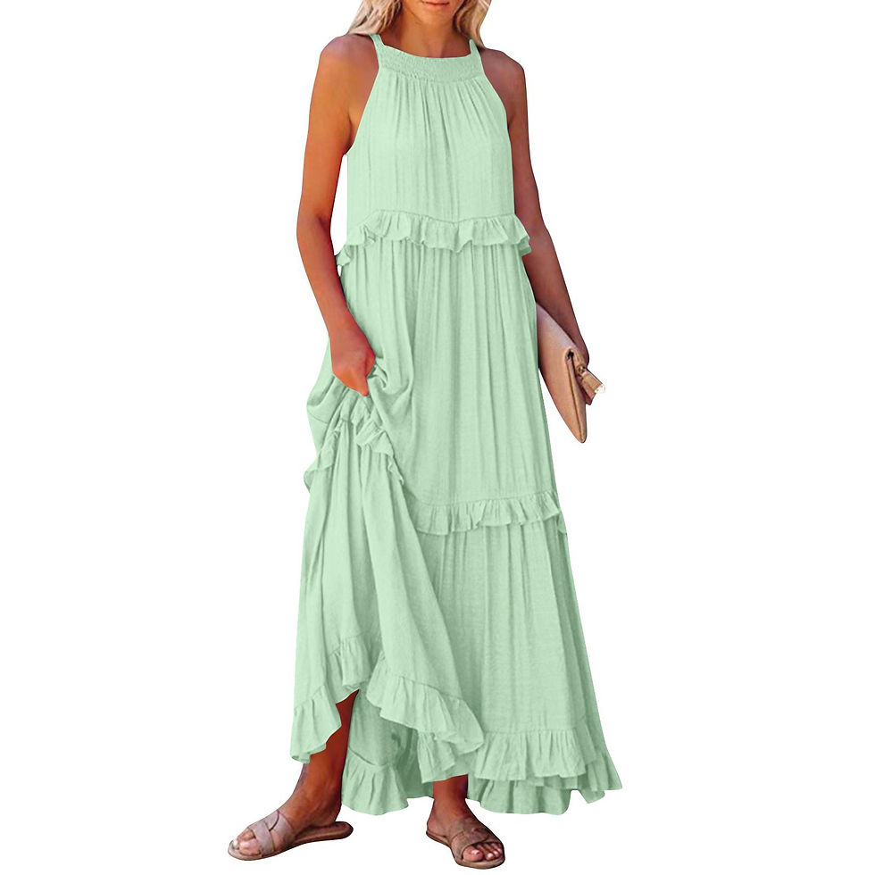 Thumbnail: Lotus leaf edge dresses for women