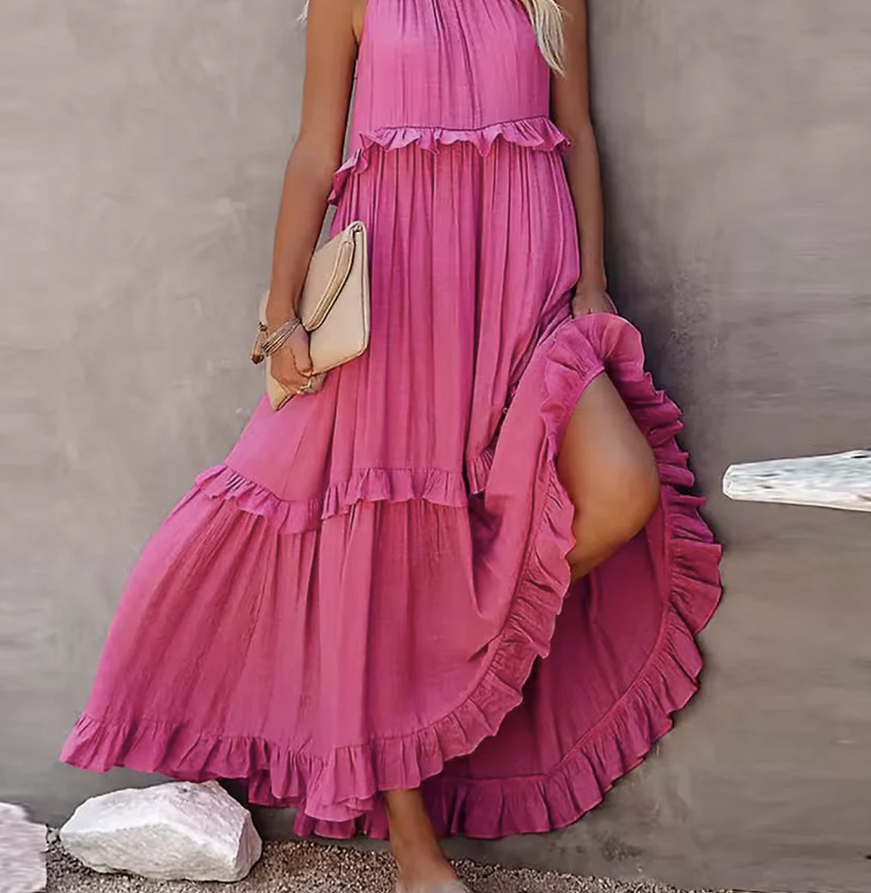 Thumbnail: Lotus leaf edge dresses for women