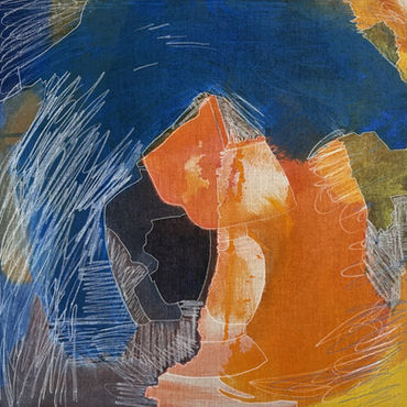 abstract gesture painting on canvas