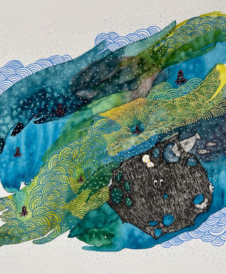 A content page from the colourful children's picture book Pim, The Rock Who Became a Star, written by Dr. Elzette Fritz and illustrated by Nicola Fouche