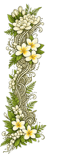 Hawaiian floral henna border design.png