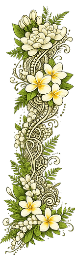 Hawaiian floral henna border design.png