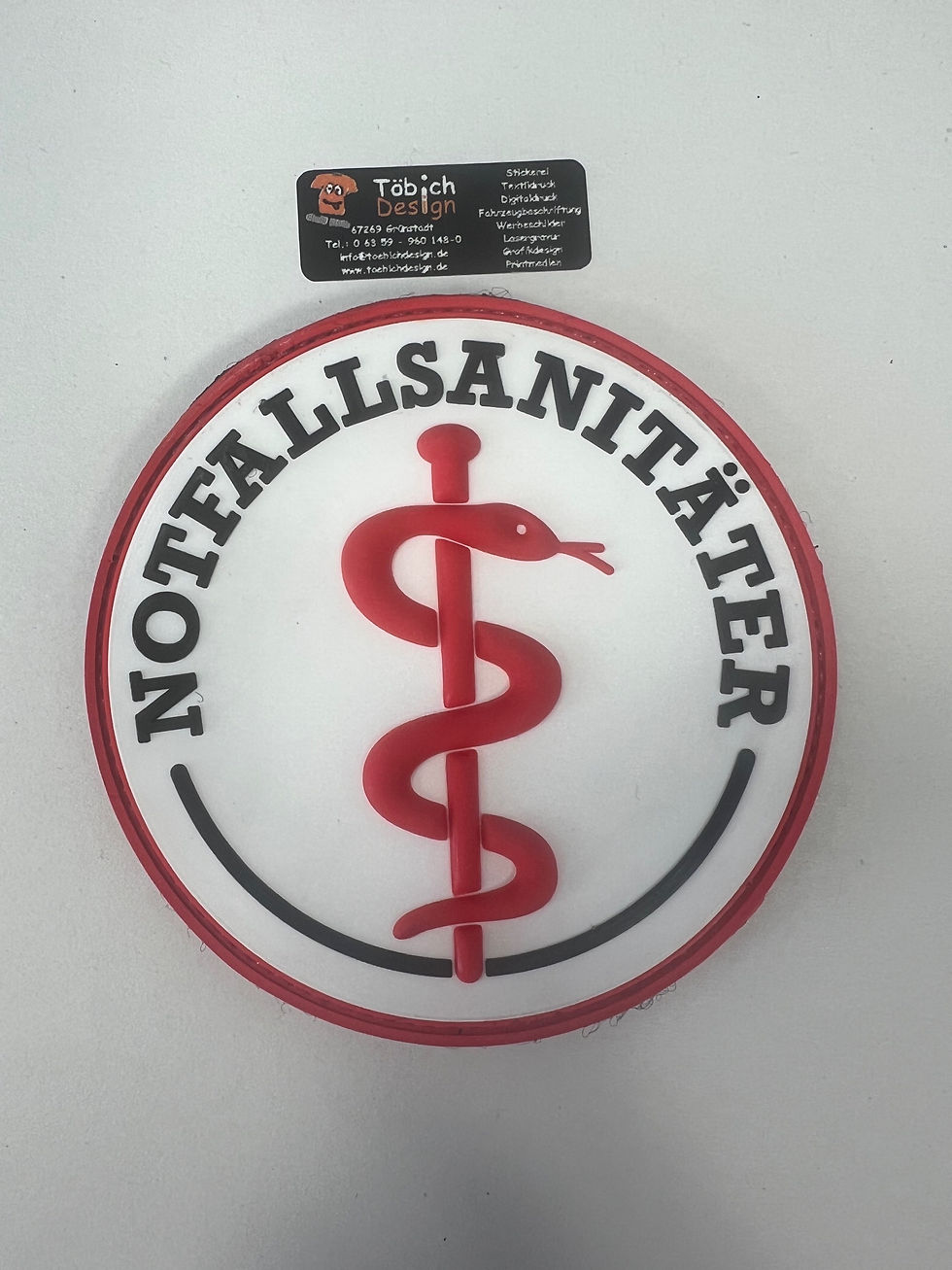 Miniaturbild: Notfallsanitäter Äskulapstab NFS Aufnäher mit Klett Gummi Rubber 3d Patch