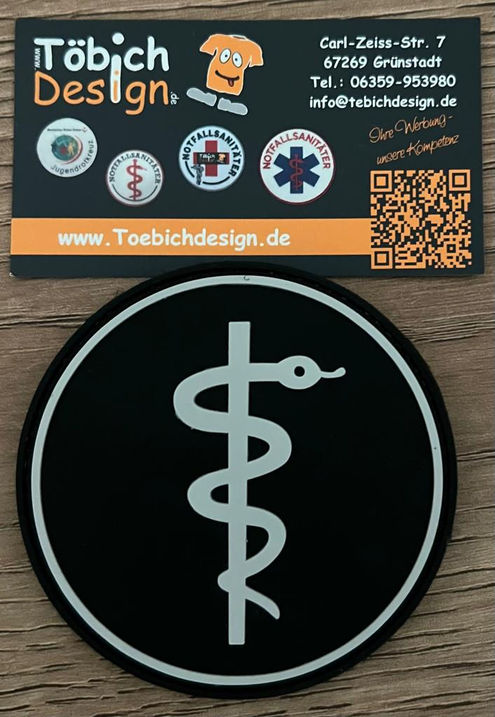 Miniaturbild: Fachdienstabzeichen Sanität DRK Gummi Patch 3d