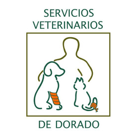 Servicios Veterinarios De Dorado logo with cat and dog, ahorro en salud mascotas.