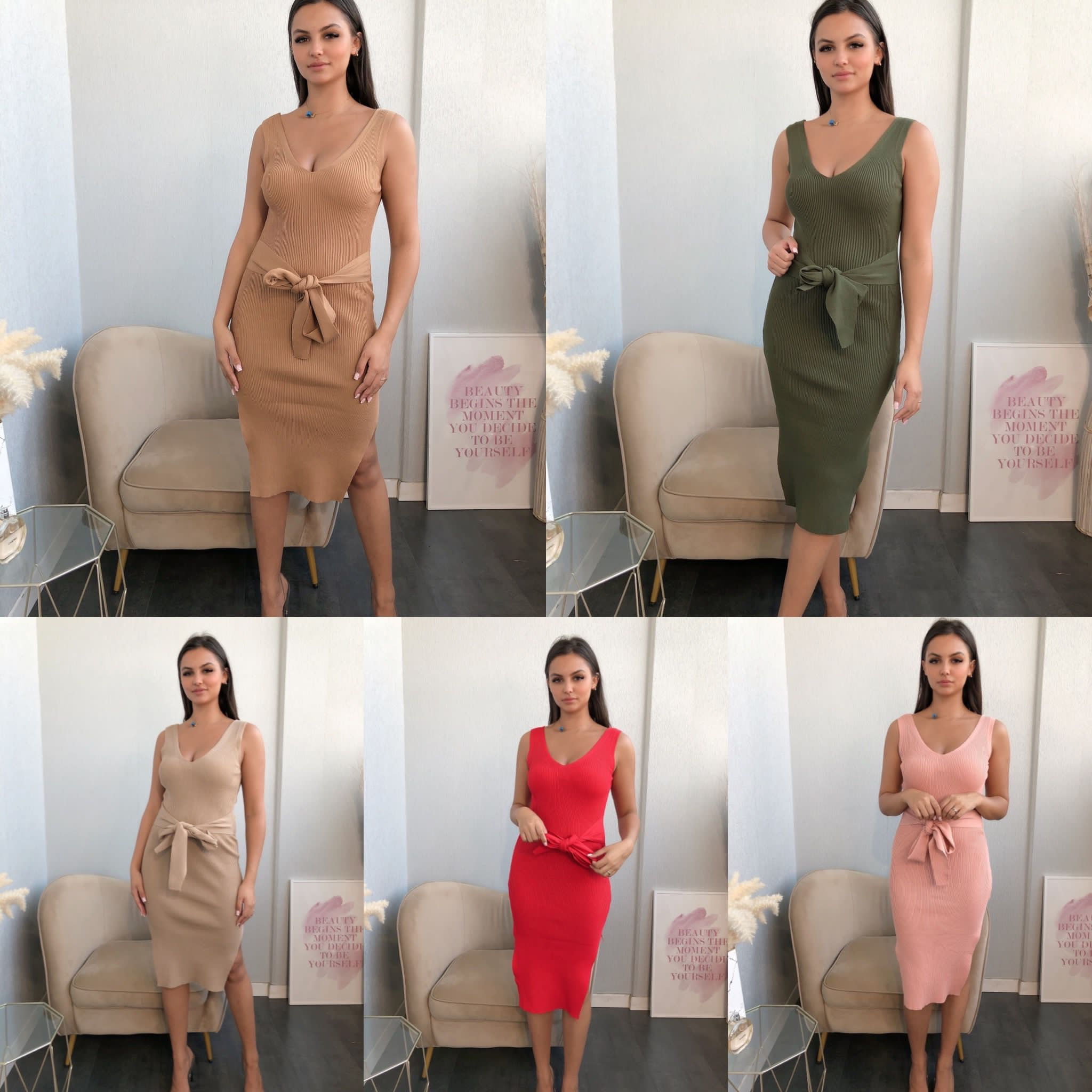 Sleveless Midi Jumper Dress