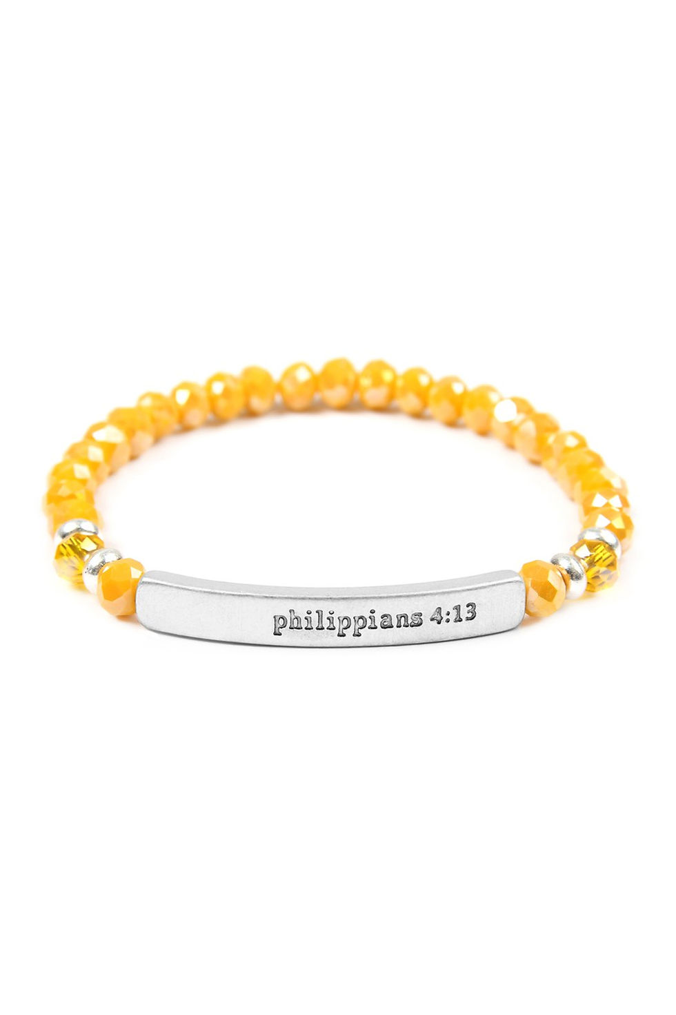 Thumbnail: "Philippians 4:13" 6mm Glass Beads Stretch Bracelet