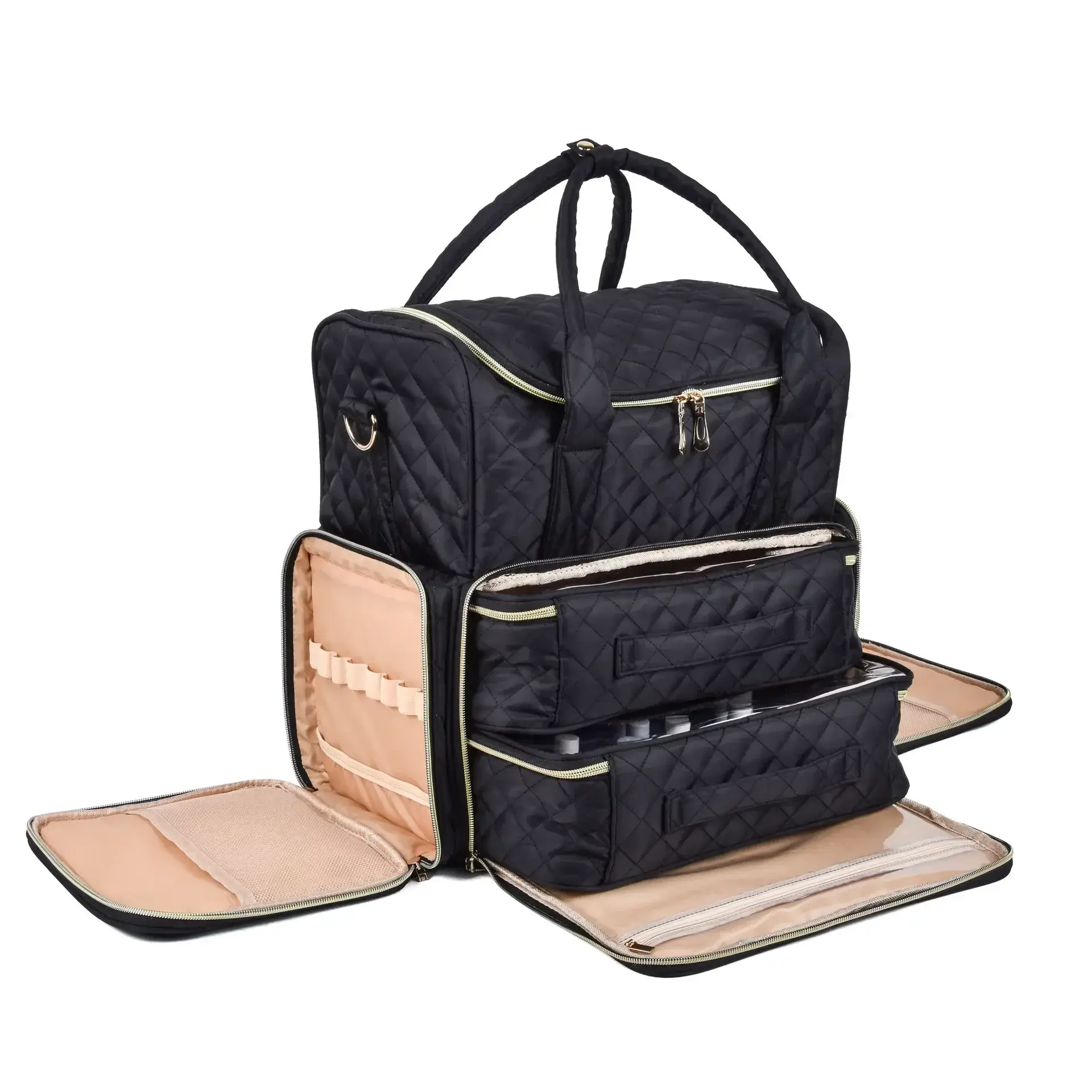 80 Bottles Nail Polish Storage Bag Portable Cosmetic Large Handbag Organizer wit