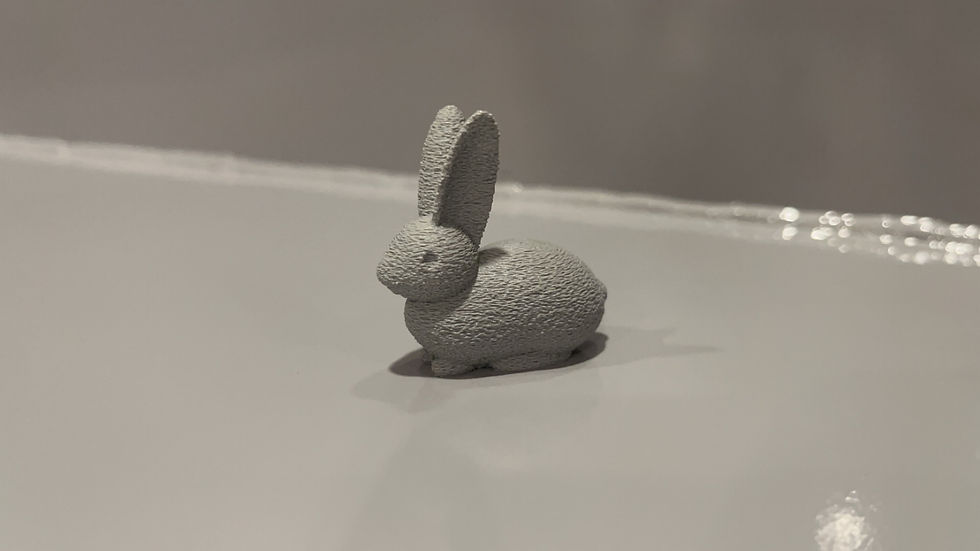 Thumbnail: Miniature Fuzzy Rabbit Figurines - Set of 5