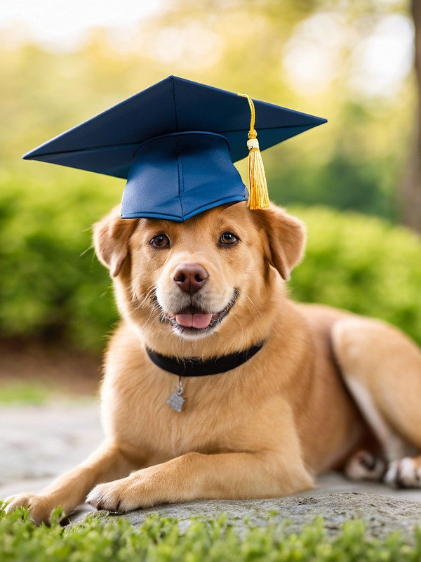 Dog in training
