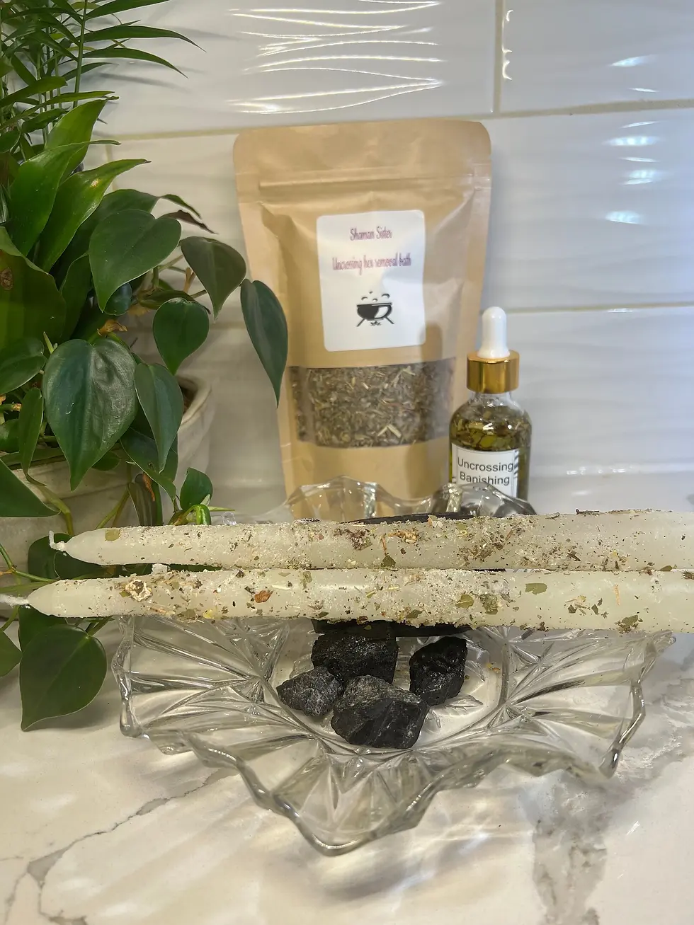 Hex | Jinx Uncrossing Banishing Ritual Bath Set | 13 Herbs And Bath Mix