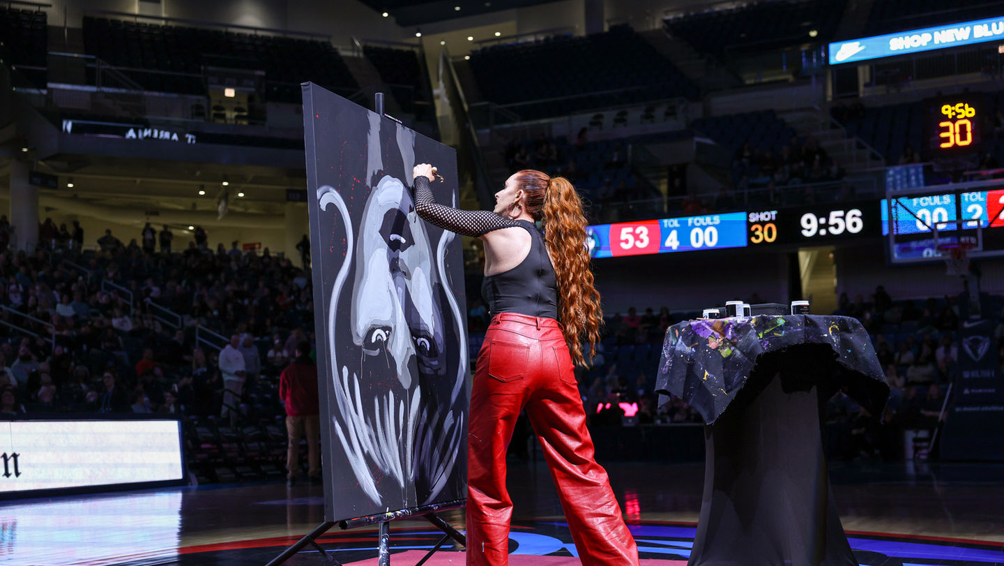 Annika Wooton with art work