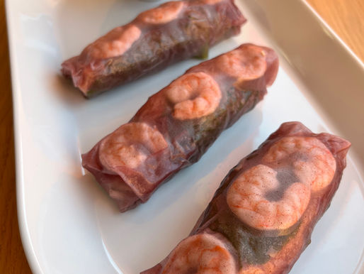 Brown Rice Chicken and Prawns Spring Rolls