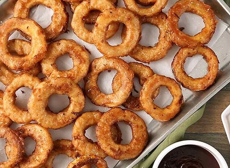 Yellow Squash Rings
For a fun onion ring swap, try these crunchy jerk-seasoned squash rings.