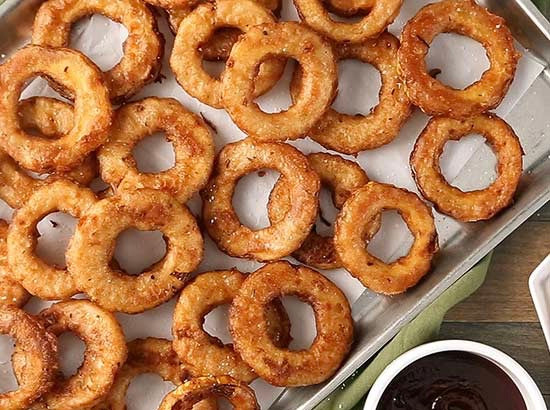 Crunchy jerk-seasoned squash rings