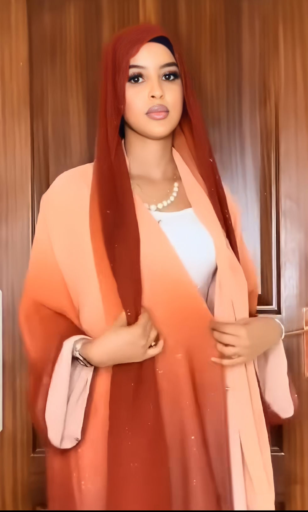 Thumbnail: Kadija double chiffon abaya