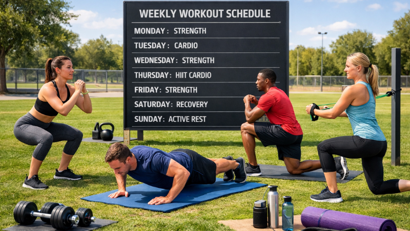Sample Weekly Workout Structure for Home Training