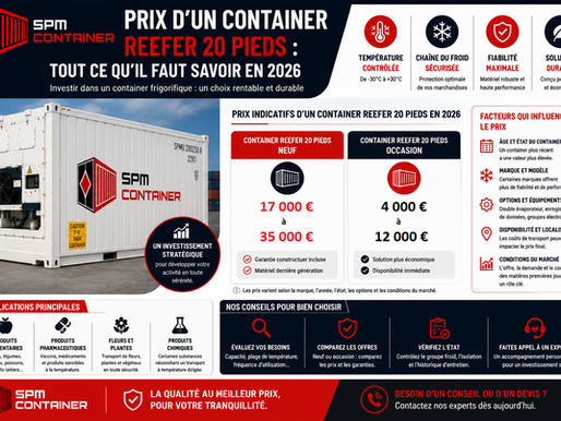 Prix d'un container Reefer 20 pieds : tout ce qu'il faut savoir en 2026