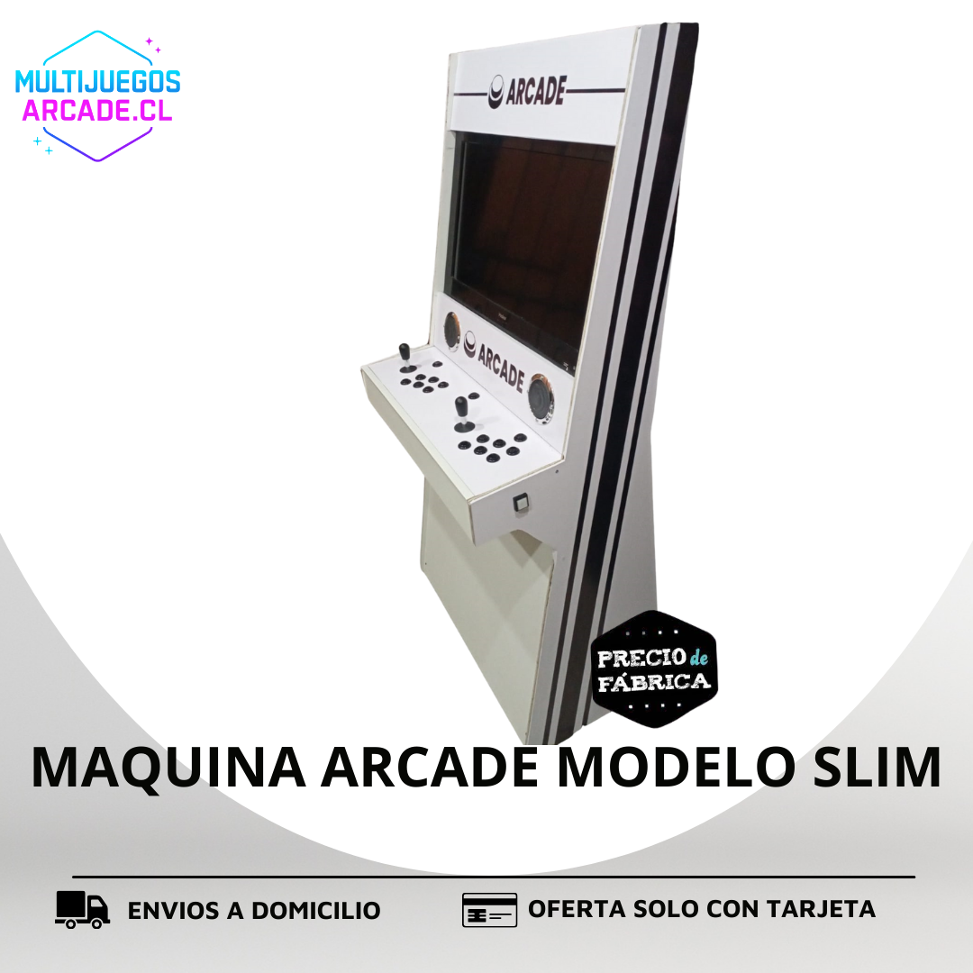 Máquina Arcade Slim Multijuegos – Compacta, Elegante y Lista para Jugar