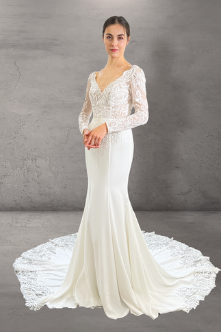 The Delia Wedding Dress by Darryl Jagga Bridal, a New York wedding gown designer.