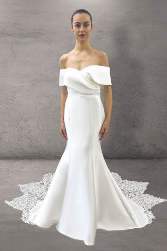 The Barbara Wedding Dress by Darryl Jagga Bridal, a New York wedding gown designer.