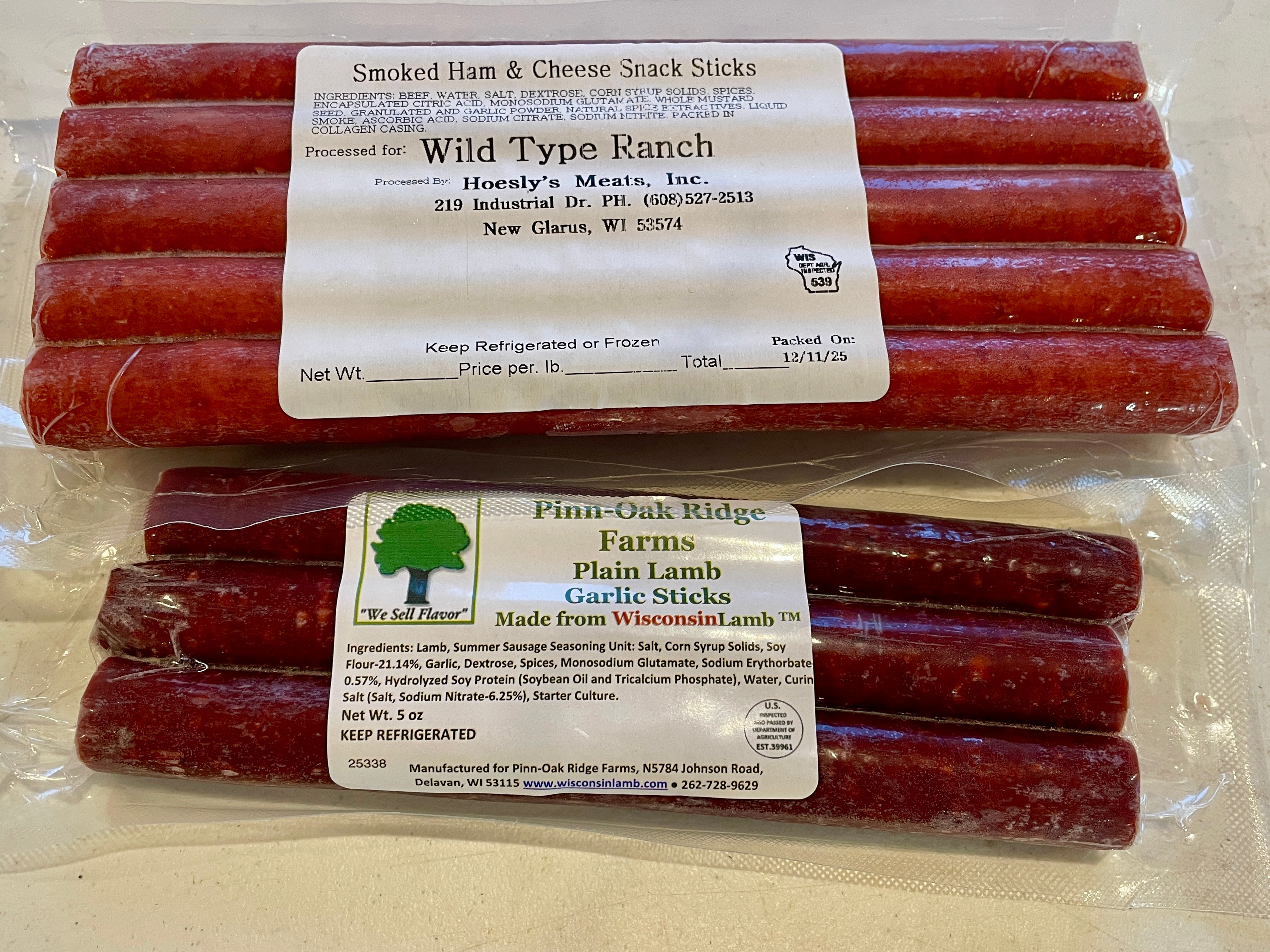 Snack Sticks, per pkg