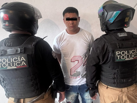 Detienen en Toluca a sujeto señalado por robo a transeúnte