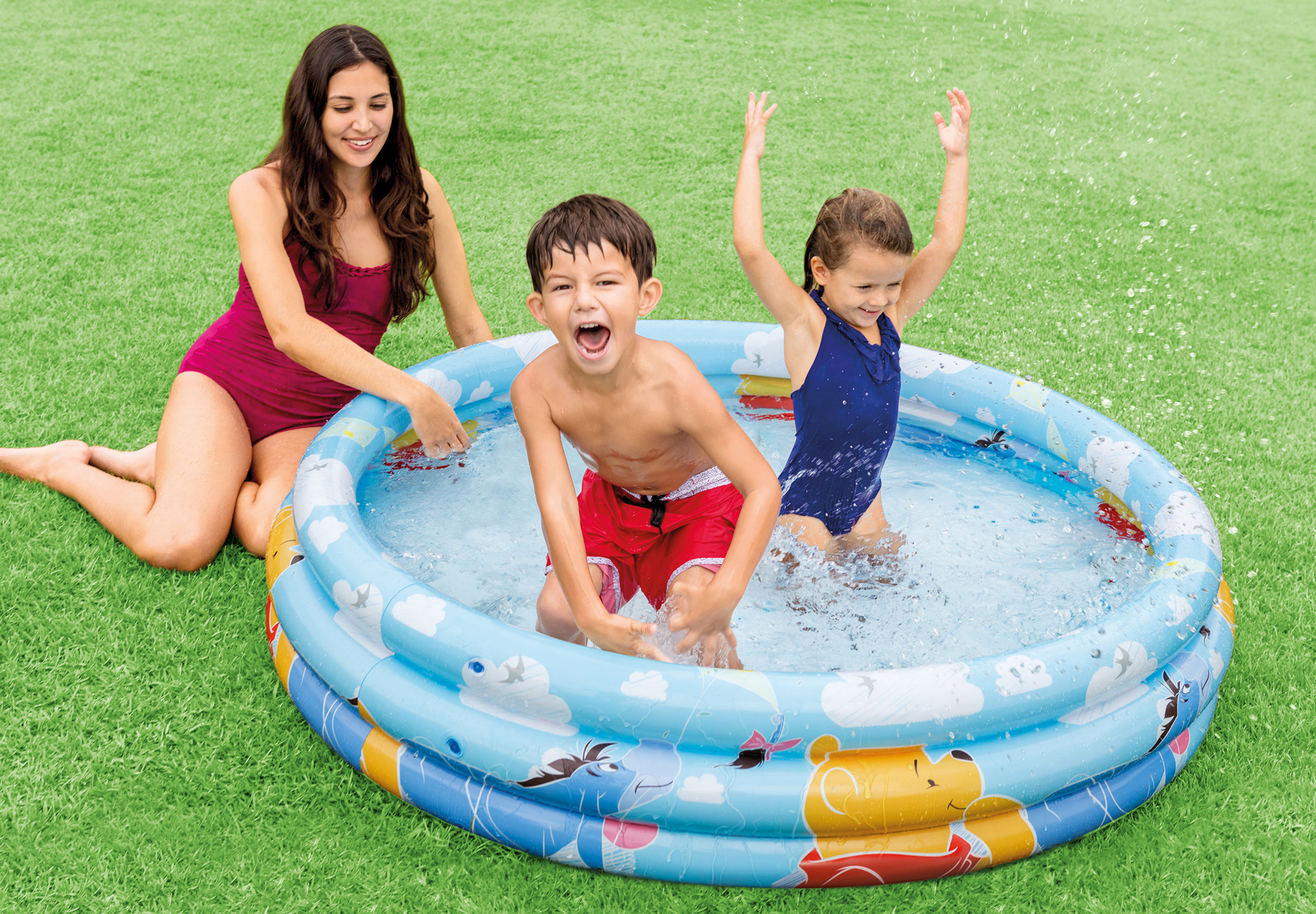 58x13in Winnie The Pooh Three Ring Pool