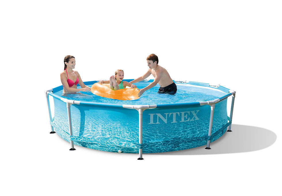 Thumbnail: INTEX 3.05Mx76CM (10' x 30") Beachside Metal Frame Pool Set IT 28208UK