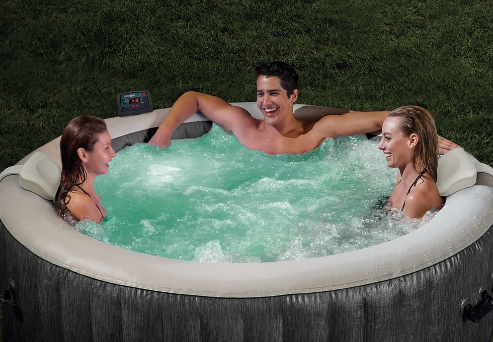 Thumbnail: 6 Person Greywood Deluxe Round Bubble Spa Set