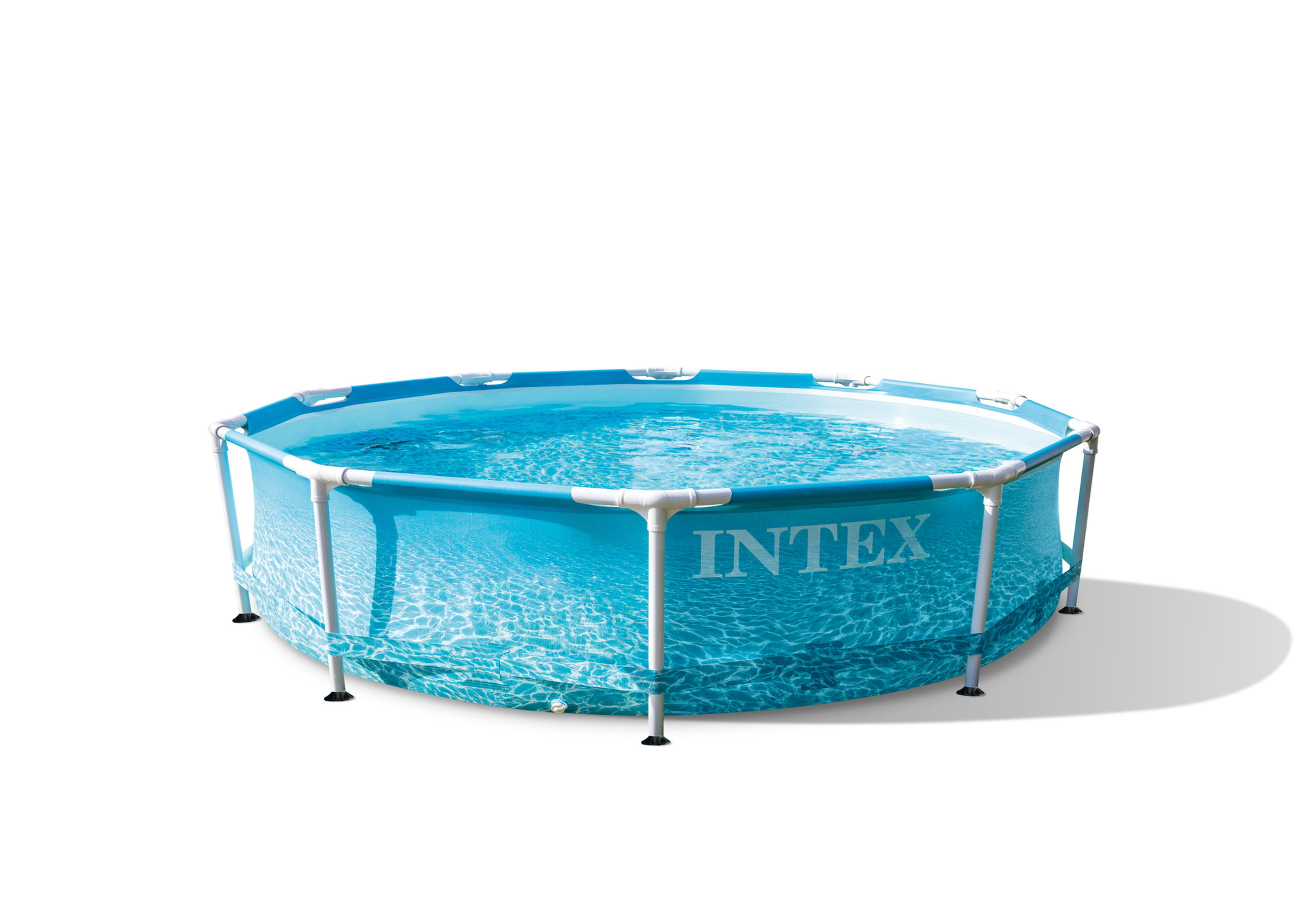 INTEX 3.05Mx76CM (10' x 30") Beachside Metal Frame Pool Set IT 28208UK