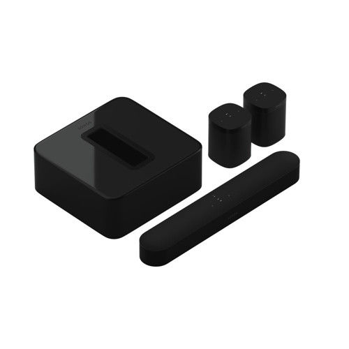 Sonos - Immersive Set With Beam, (1)Beam G2 (1)Sub G3 (2)One Sl (Black)