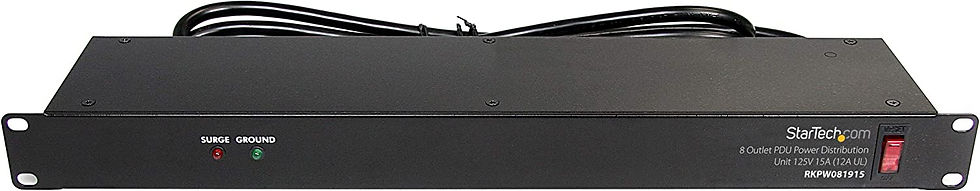 16 Outlet Horizontal 1U Rack Mount Pdu Power Strip For Network Serv