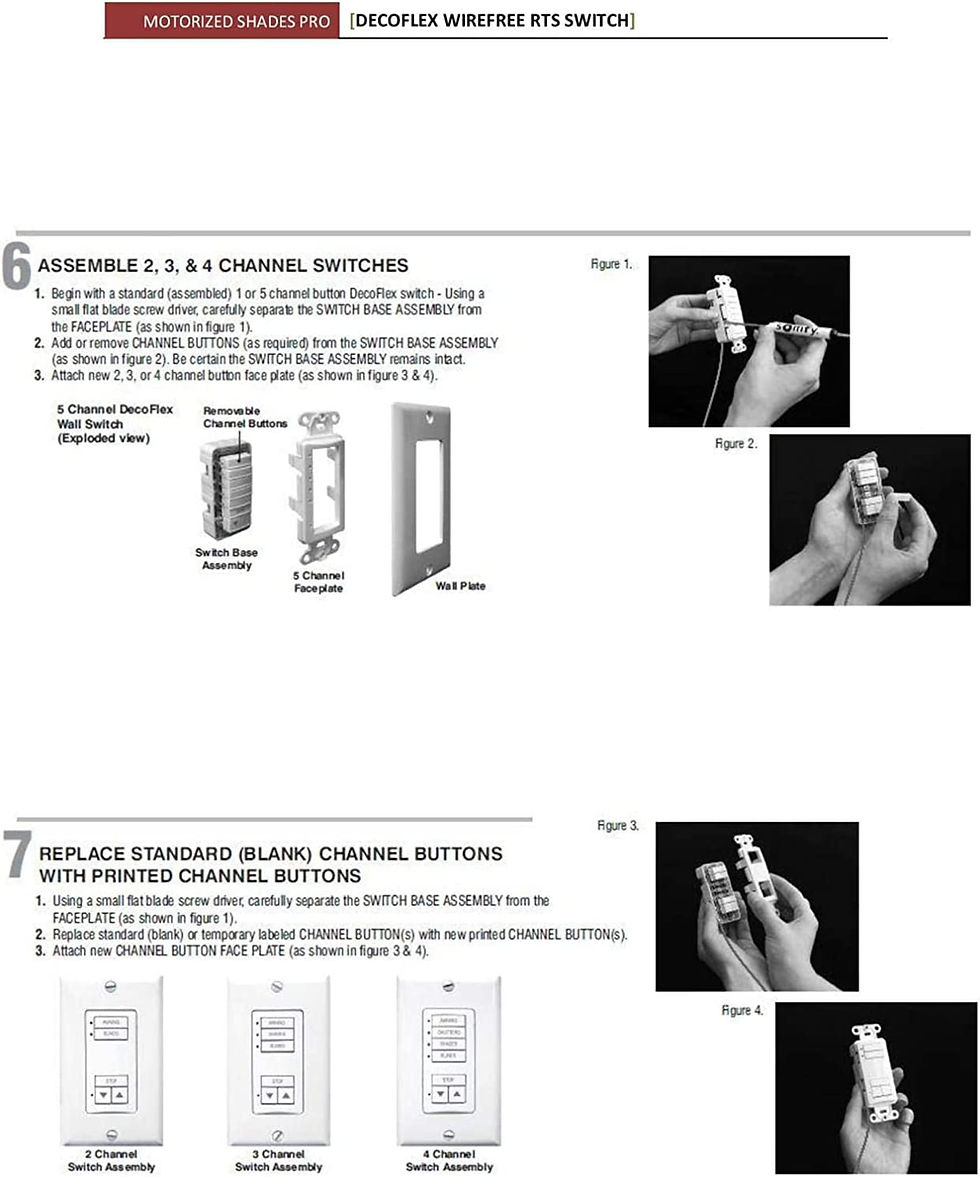 Thumbnail: Somfy 5 Channel Rts Wireless Wall Switch