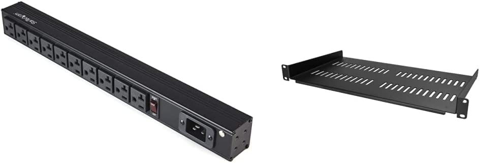 Thumbnail: 16 Outlet Horizontal 1U Rack Mount Pdu Power Strip For Network Serv