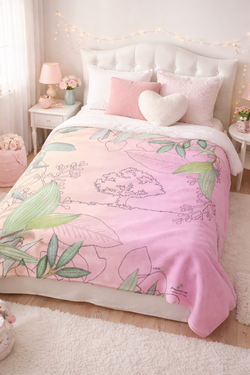 Through the Trees - Sherpa/Fleece Throw Blanket