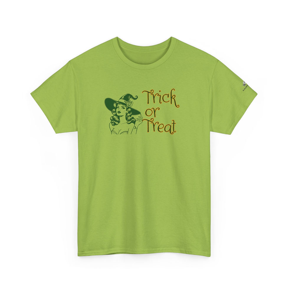 Thumbnail: Trick or Treat Tee - Gildan Unisex Cotton T-Shirt, Halloween 