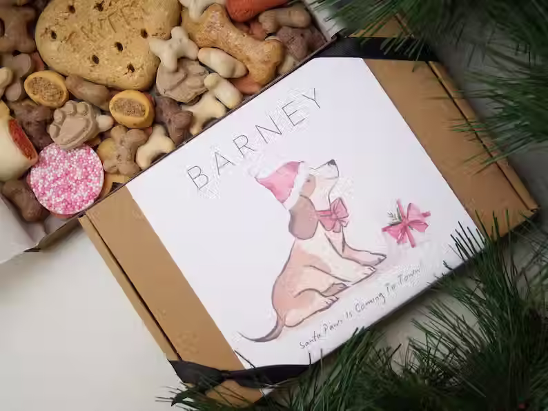 Thumbnail: Personalised Christmas Dog Treat Boxes
